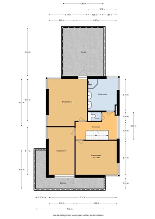 Floorplan - Jaap Bijzerweg 6, 3446 CR Woerden